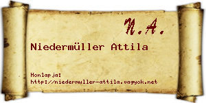 Niedermüller Attila névjegykártya