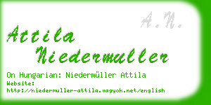 attila niedermuller business card