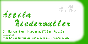 attila niedermuller business card